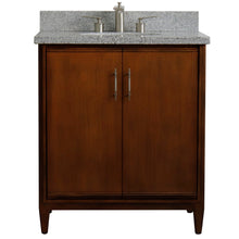 Load image into Gallery viewer, Bellaterra 400901-31-WA-GYO 31&quot; Single Sink Vanity in Walnut Finish with Counter Top and Sink Gray Granite