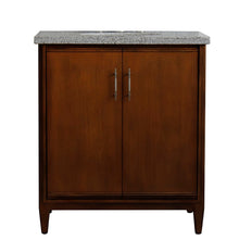 Load image into Gallery viewer, Bellaterra 400901-31-WA-GYO 31&quot; Single Sink Vanity in Walnut Finish with Counter Top and Sink Gray Granite