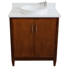 Load image into Gallery viewer, Bellaterra 400901-31-WA-WERD 31&quot; Single Sink Vanity in Walnut Finish with Counter Top and Sink White Quartz