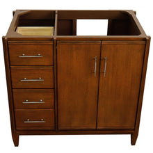 Load image into Gallery viewer, Bellaterra 400901-36L-WA 36&quot; Single Sink Vanity in Walnut Finish - Cabinet Only, Top View