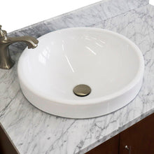 Load image into Gallery viewer, Bellaterra 37&quot; Single Vanity in Walnut Finish with Counter Top and Sink- Left Door/Left Sink 400901-37L-WA, White Carrara Marble / Round, Basin