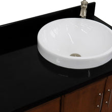 Load image into Gallery viewer, Bellaterra 37&quot; Single Vanity in Walnut Finish with Counter Top and Sink - Right Door/Right Sink 400901-37R-WA, Black Galaxy Granite / Round, Basin
