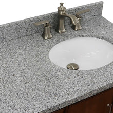 Load image into Gallery viewer, Bellaterra 37&quot; Single Vanity in Walnut Finish with Counter Top and Sink - Right Door/Right Sink 400901-37R-WA, Gray Granite / Oval, Basin