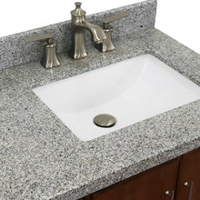 Load image into Gallery viewer, Bellaterra 37&quot; Single Vanity in Walnut Finish with Counter Top and Sink - Right Door/Right Sink 400901-37R-WA, Gray Granite / Rectangle, Basin
