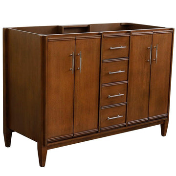 Bellaterra 48" Double Sink Vanity in Walnut Finish - Cabinet Only 400901-48D-WA, Front