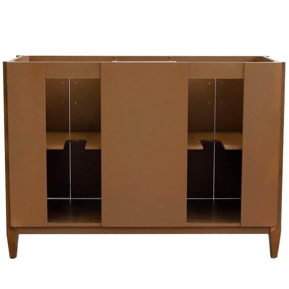 Bellaterra 48" Double Sink Vanity in Walnut Finish - Cabinet Only 400901-48D-WA, Backside