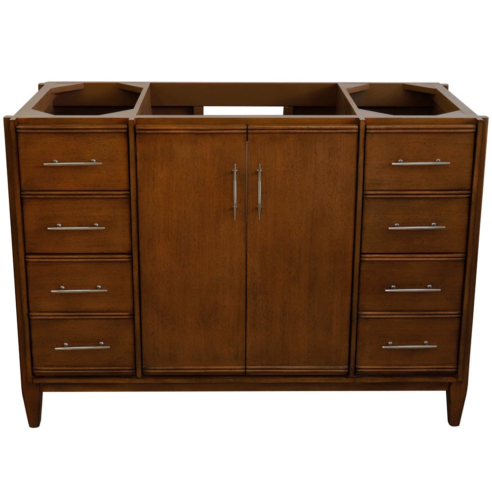 Bellaterra 48" Single Sink Vanity in Walnut Finish - Cabinet Only 400901-48S-WA, Front