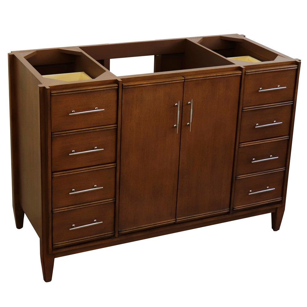 Bellaterra 48" Single Sink Vanity in Walnut Finish - Cabinet Only 400901-48S-WA, Front