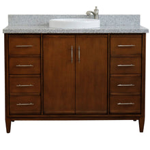 Load image into Gallery viewer, Bellaterra 49&quot; Single Sink Vanity in Walnut Finish with Counter Top and Sink 400901-49S-WA, Gray Granite / Round, Front