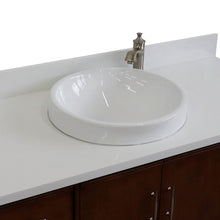 Load image into Gallery viewer, Bellaterra 49&quot; Single Sink Vanity in Walnut Finish with Counter Top and Sink 400901-49S-WA, White Quartz / Round, Top view of sink