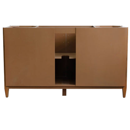 Bellaterra 60" Single Sink Vanity in Walnut Finish - Cabinet Only 400901-60S-WA, Backside