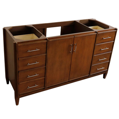 Bellaterra 60" Single Sink Vanity in Walnut Finish - Cabinet Only 400901-60S-WA, Top Side View