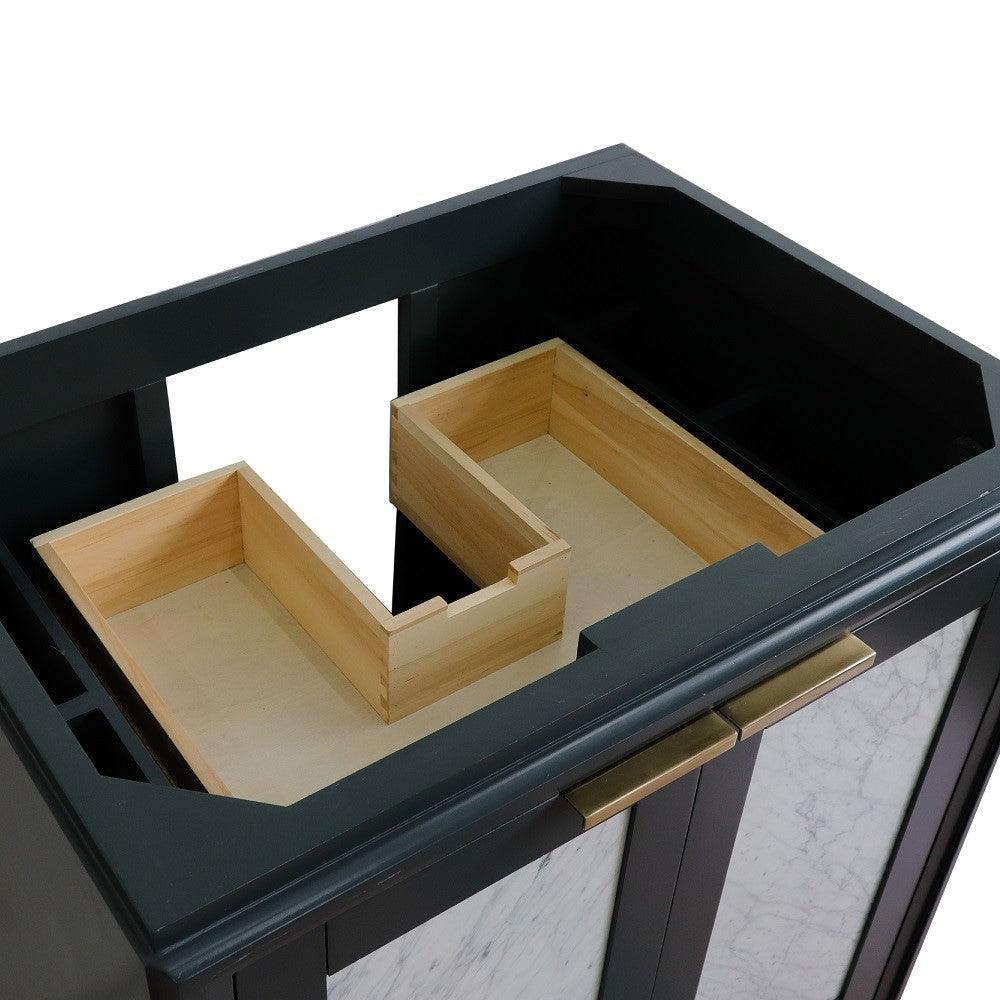 Bellaterra 30” Freestanding Single Sink Vanity Dark Gray Cabinet Only 400990-30-DG