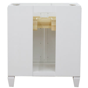 Bellaterra 30” Freestanding Single Sink Vanity White Cabinet Only 400990-30-WH