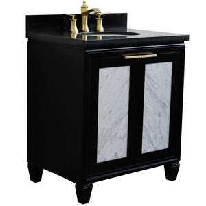 Bellaterra 31" Wood Single Vanity w/ Counter Top and Sink 400990-31-BL-BGO