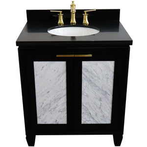 Bellaterra 31" Wood Single Vanity w/ Counter Top and Sink 400990-31-BL-BGO