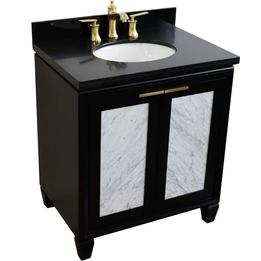 Bellaterra 31" Wood Single Vanity w/ Counter Top and Sink 400990-31-BL-BGO