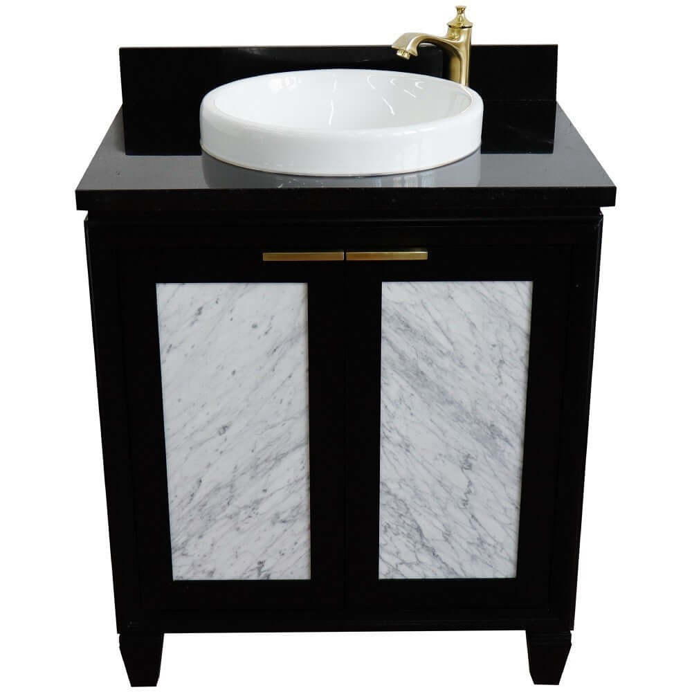 Bellaterra 31" Wood Single Vanity w/ Counter Top and Sink 400990-31-BL-BGRD