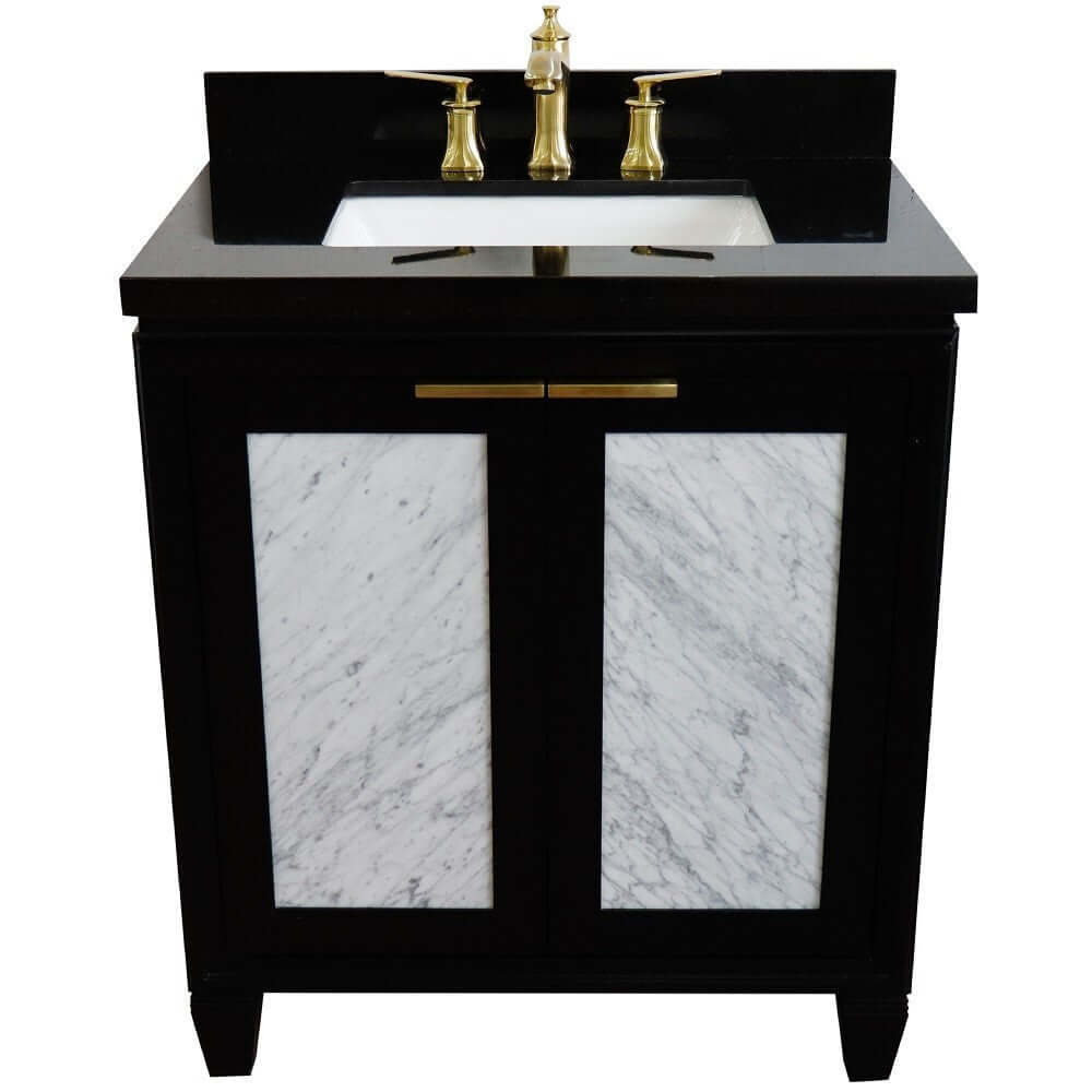 Bellaterra 31" Wood Single Vanity w/ Counter Top and Sink 400990-31-BL-BGR