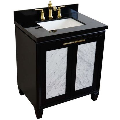 Bellaterra 31" Wood Single Vanity w/ Counter Top and Sink 400990-31-BL-BGR