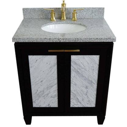 Bellaterra 31" Wood Single Vanity w/ Counter Top and Sink 400990-31-BL-GYO