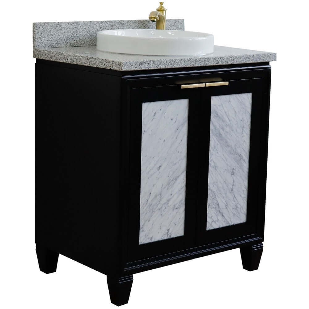 Bellaterra 31" Wood Single Vanity w/ Counter Top and Sink 400990-31-BL-GYRD