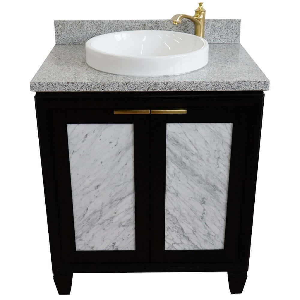 Bellaterra 31" Wood Single Vanity w/ Counter Top and Sink 400990-31-BL-GYRD