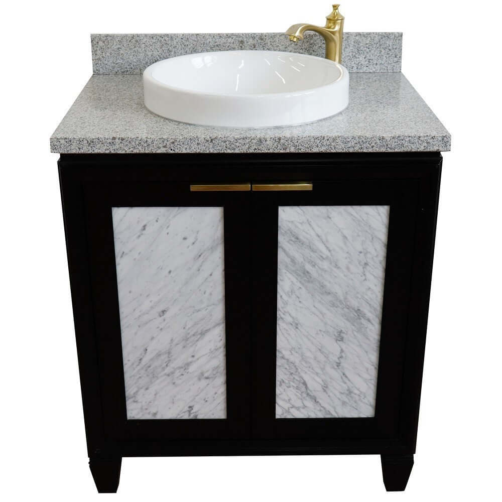 Bellaterra 31" Wood Single Vanity w/ Counter Top and Sink 400990-31-BL-GYRD