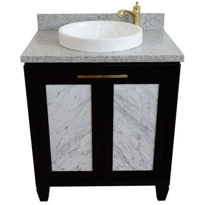 Bellaterra 31" Wood Single Vanity w/ Counter Top and Sink 400990-31-BL-GYRD