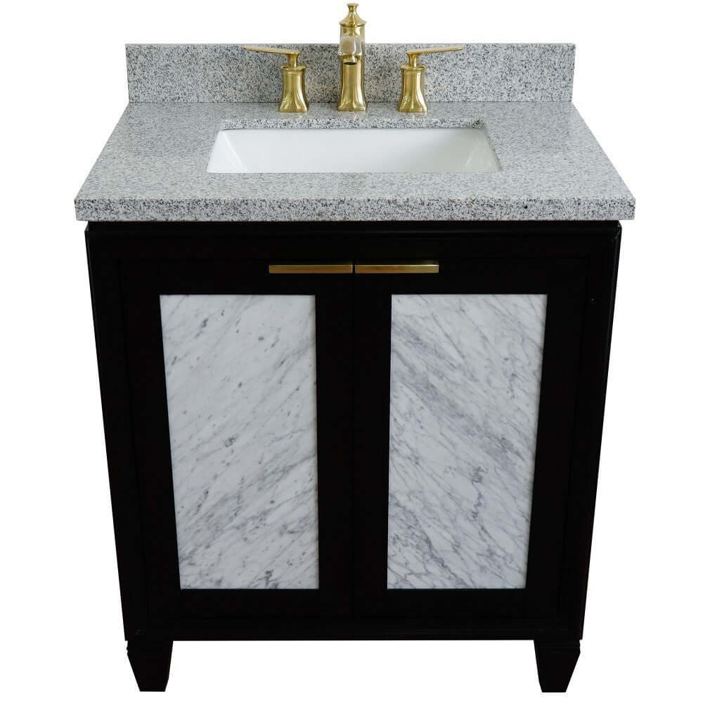 Bellaterra 31" Wood Single Vanity w/ Counter Top and Sink 400990-31-BL-GYR