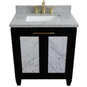 Bellaterra 31" Wood Single Vanity w/ Counter Top and Sink 400990-31-BL-GYR