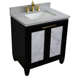 Bellaterra 31" Wood Single Vanity w/ Counter Top and Sink 400990-31-BL-GYR