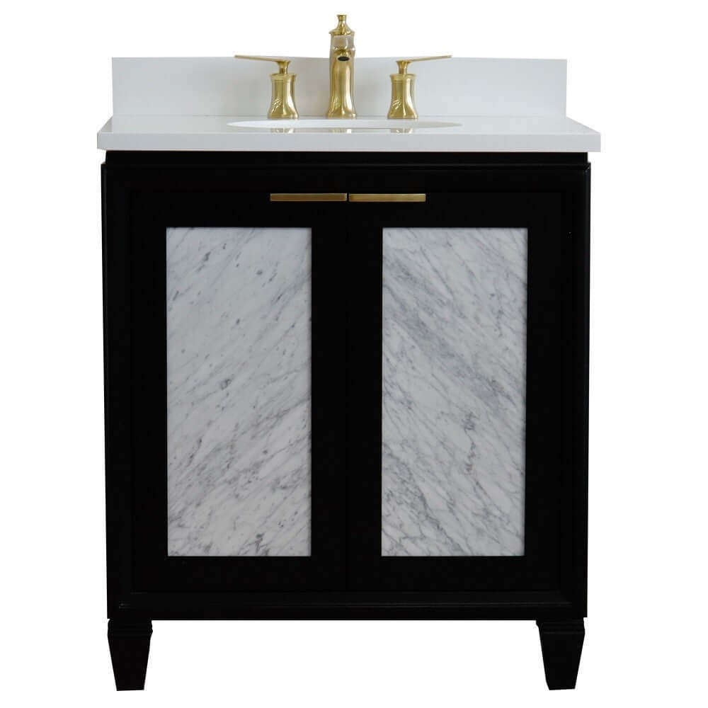 Bellaterra 31" Wood Single Vanity w/ Counter Top and Sink 400990-31-BL-WEO