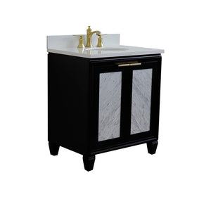 Bellaterra 31" Wood Single Vanity w/ Counter Top and Sink 400990-31-BL-WEO