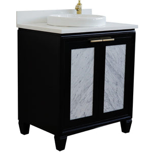 Bellaterra 31" Wood Single Vanity w/ Counter Top and Sink 400990-31-BL-WERD