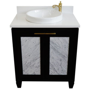 Bellaterra 31" Wood Single Vanity w/ Counter Top and Sink 400990-31-BL-WERD