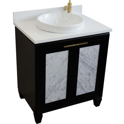 Bellaterra 31" Wood Single Vanity w/ Counter Top and Sink 400990-31-BL-WERD