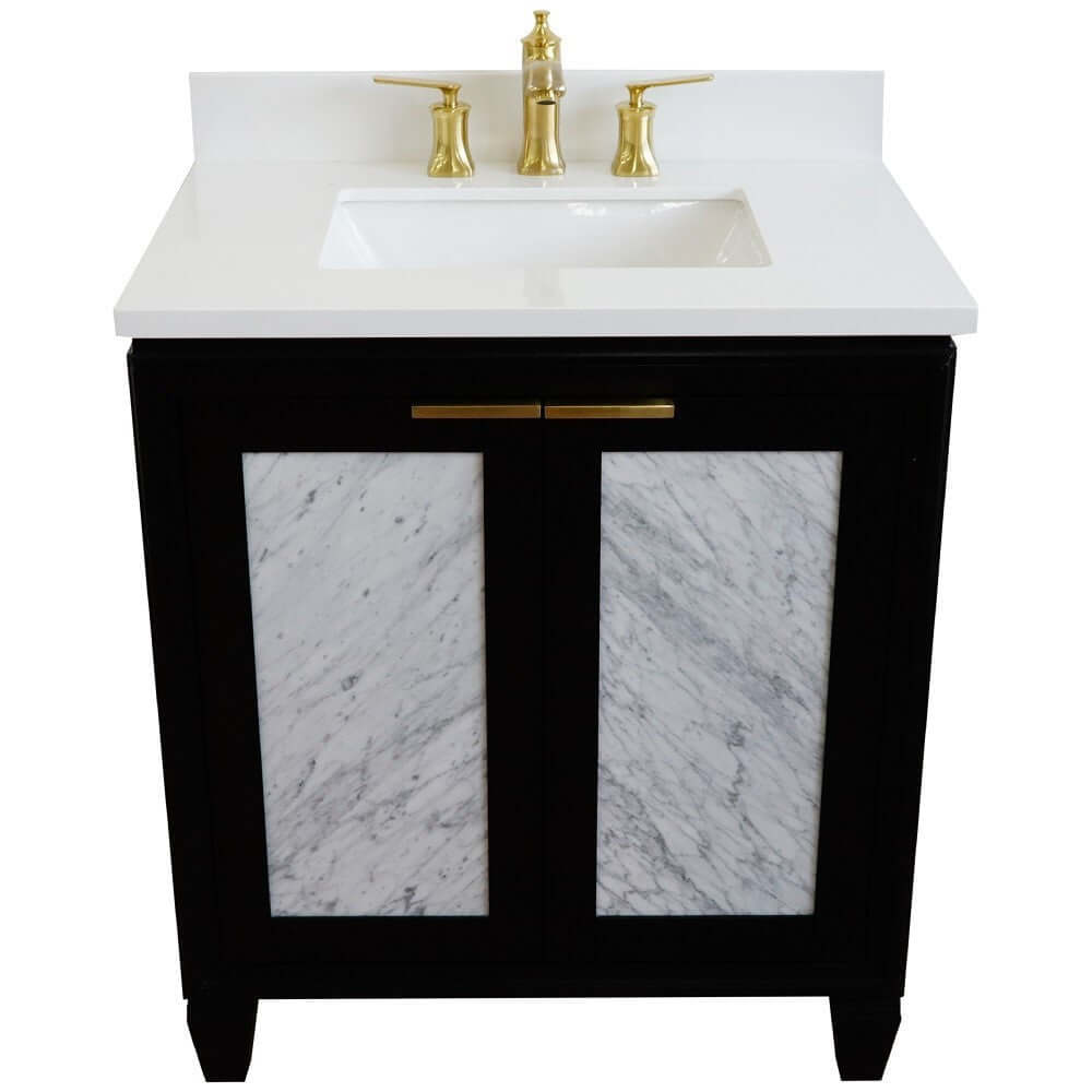 Bellaterra 31" Wood Single Vanity w/ Counter Top and Sink 400990-31-BL-WER