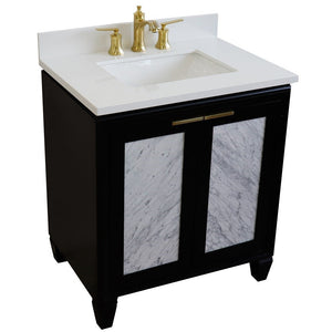Bellaterra 31" Wood Single Vanity w/ Counter Top and Sink 400990-31-BL-WER