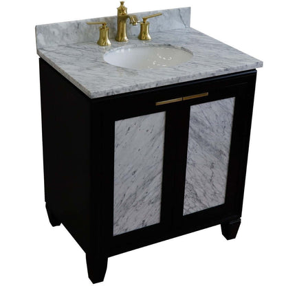 Bellaterra 31" Wood Single Vanity w/ Counter Top and Sink 400990-31-BL-WMO