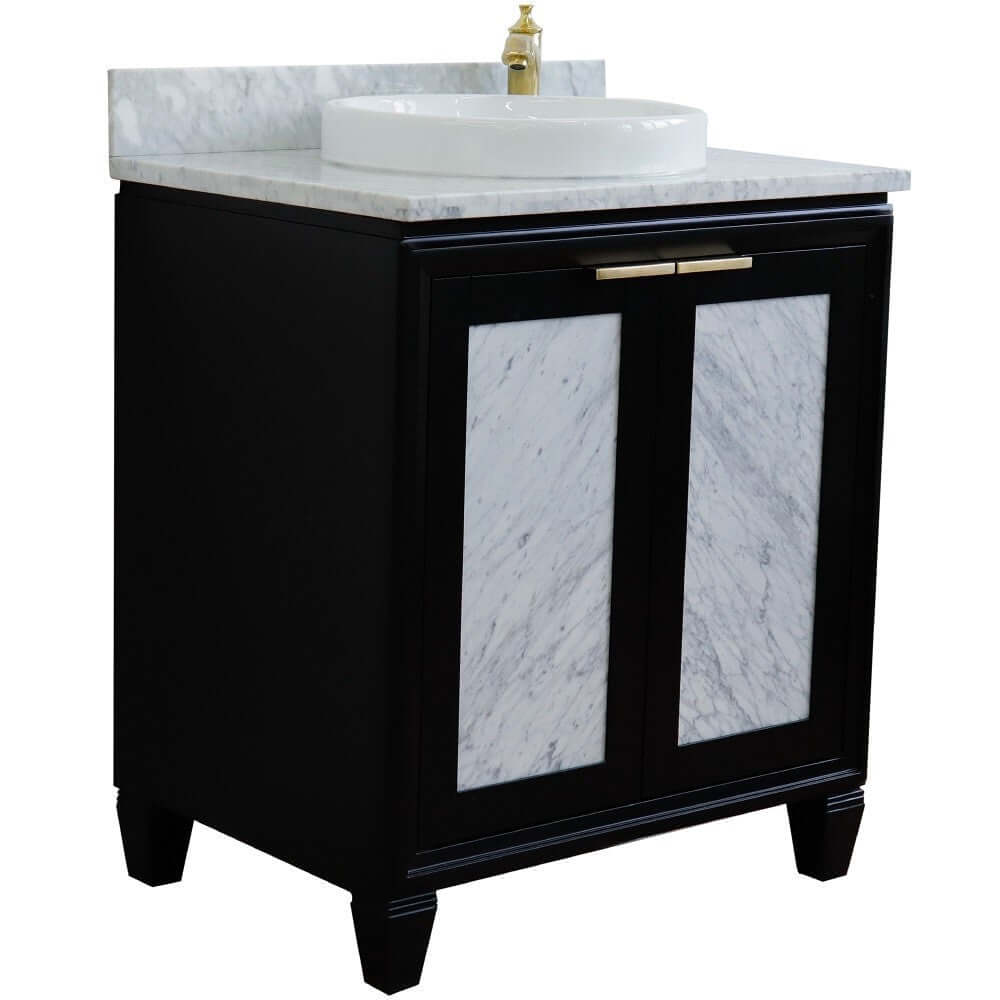 Bellaterra 31" Wood Single Vanity w/ Counter Top and Sink 400990-31-BL-WMRD