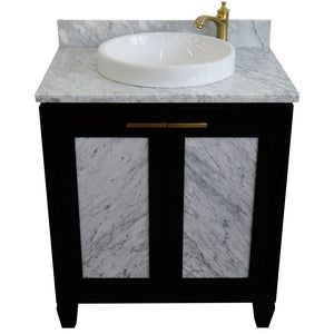 Bellaterra 31" Wood Single Vanity w/ Counter Top and Sink 400990-31-BL-WMRD