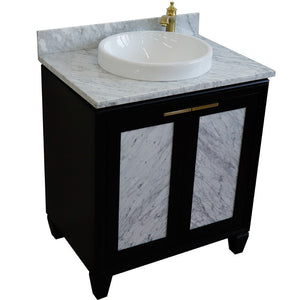 Bellaterra 31" Wood Single Vanity w/ Counter Top and Sink 400990-31-BL-WMRD