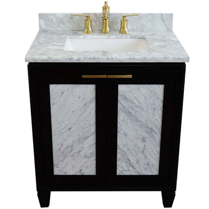 Bellaterra 31" Wood Single Vanity w/ Counter Top and Sink 400990-31-BL-WMR