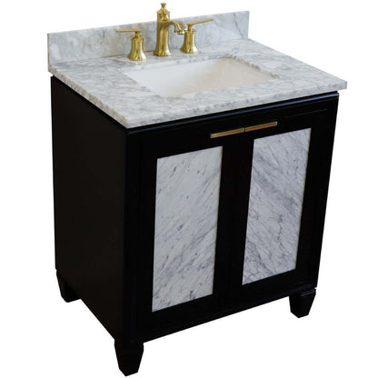 Bellaterra 31" Wood Single Vanity w/ Counter Top and Sink 400990-31-BL-WMR