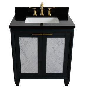 Bellaterra 400990-31-DG-BGR 31" Wood Single Vanity w/ Counter Top and Sink Dark Gray