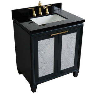 Bellaterra 400990-31-DG-BGR 31" Wood Single Vanity w/ Counter Top and Sink Dark Gray