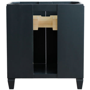 Bellaterra 400990-31-DG-GYO 31" Wood Single Vanity w/ Counter Top and Sink Dark Gray