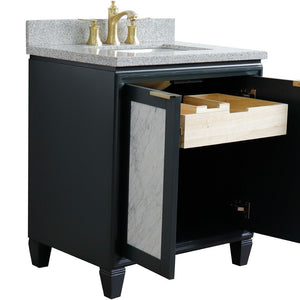 Bellaterra 400990-31-DG-GYR 31" Wood Single Vanity w/ Counter Top and Sink Dark Gray