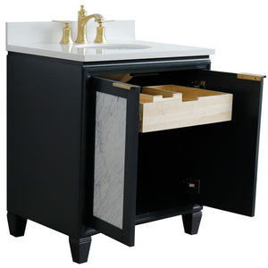 Bellaterra 400990-31-DG-WEO 31" Wood Single Vanity w/ Counter Top and Sink Dark Gray
